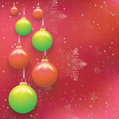 Fototapeta na wymiar Vector illustration for Merry Christmas . Celebration for Merry Christmas with lights, balls etc.