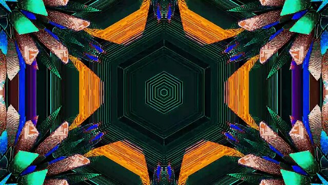 Abstract background moving stripes and flashing with shining light dots. Animation with circles	