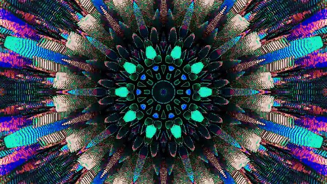 Abstract background moving stripes and flashing with shining light dots. Animation with circles	