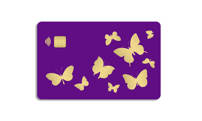 Purple bank card