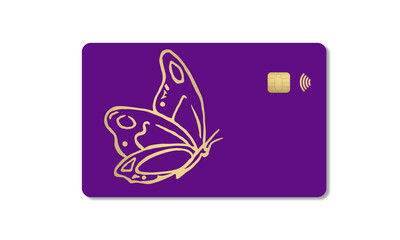 Purple bank card