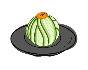 Sushi balls temari zushi. Vector illustration