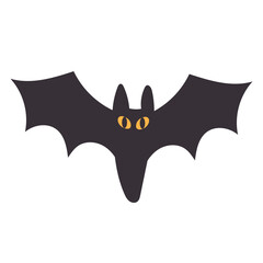 Bat vector illustration in flat color design