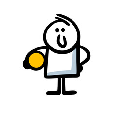 A young teenage athlete holds a ball in his hands and waits for the start of the football game.