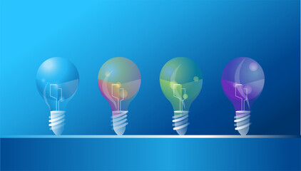 light bulb shine navigate for success  creative business thinking,set icon,modern Idea concept vector