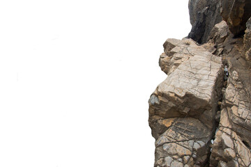 Isolated PNG cutout of a cliff on a transparent background, ideal for photobashing, matte-painting, concept art