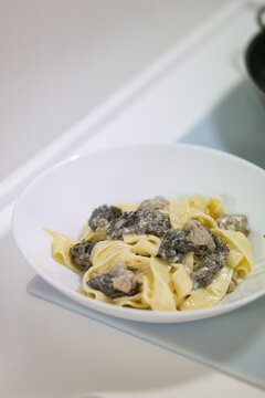 Morel Mushroom Cream Sauce With Pasta