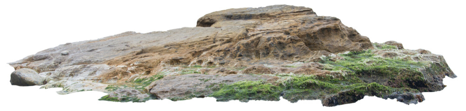 Isolated PNG cutout of a cliff on a transparent background, ideal for photobashing, matte-painting, concept art