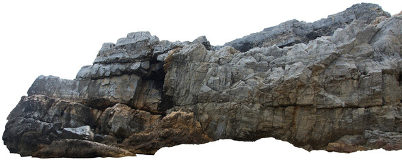 Isolated PNG cutout of a rock on a transparent background, ideal for photobashing, matte-painting,...