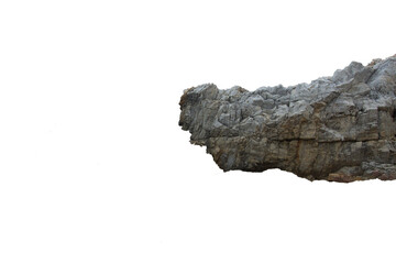 Isolated PNG cutout of a rock on a transparent background, ideal for photobashing, matte-painting, concept art