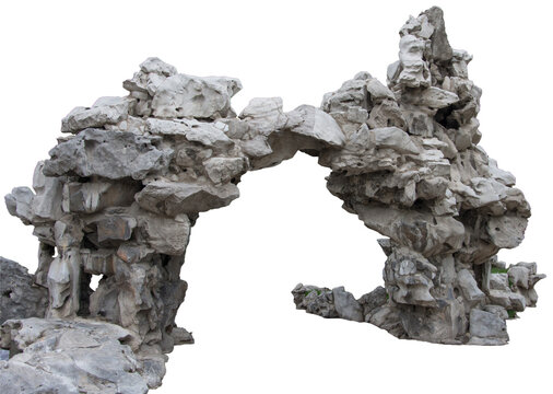 Isolated PNG cutout of a rock on a transparent background, ideal for photobashing, matte-painting, concept art