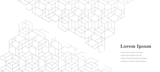 幾何学 抽象 白 グレー 六角 背景 透過