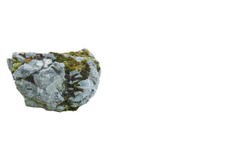 Fototapeta premium Isolated PNG cutout of a rock on a transparent background, ideal for photobashing, matte-painting, concept art