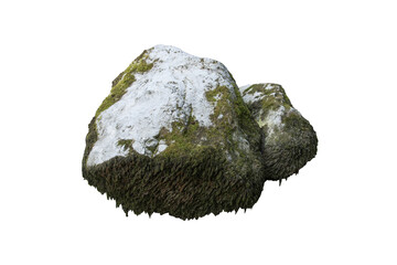 Isolated PNG cutout of a rock on a transparent background, ideal for photobashing, matte-painting, concept art