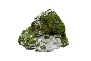 Isolated PNG cutout of a rock on a transparent background, ideal for photobashing, matte-painting, concept art