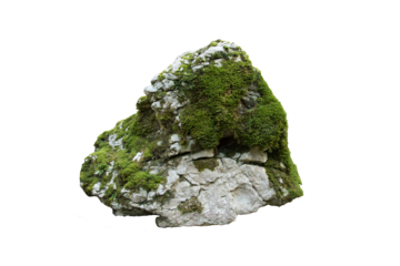 Isolated PNG cutout of a rock on a transparent background, ideal for photobashing, matte-painting, concept art