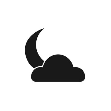 
Cloud , Moon Weather Symbol Isolated Icon