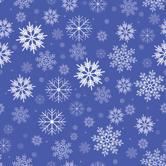 Vector snowflakes seamless pattern background. Perfect for fabric, scrapbooking, wallpaper projects.