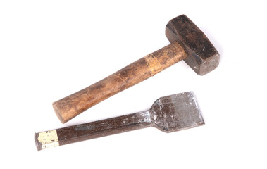 Old grungy chisel for stone works