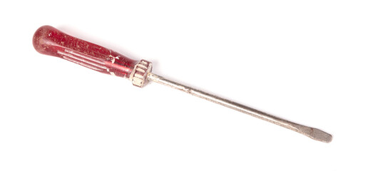 Fototapeta premium Old screwdriver isolated on white