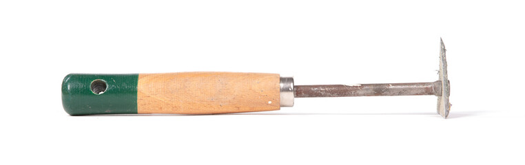 Triangular Paint Scraper knife, isolated