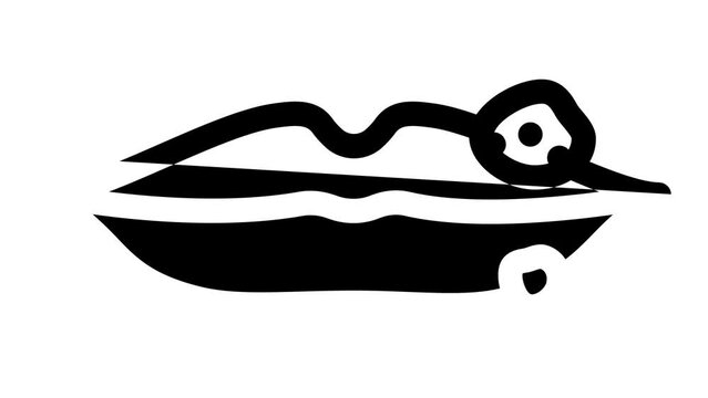 herpes skin disease line icon animation