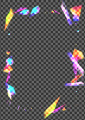 Bright Element Background Transparent Vector. Twinkle Spread Illustration. Blue Starlight Card. Multicolored Firework. Bokeh Concept Design.