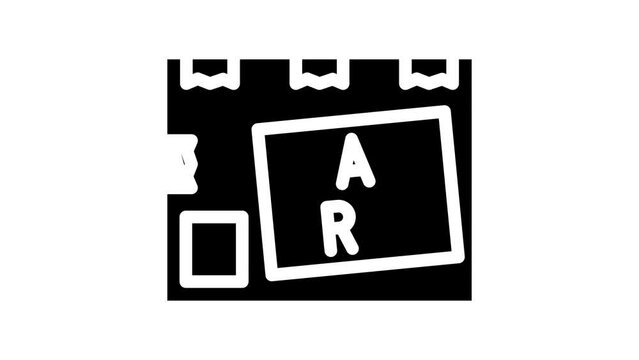 tax exemption line icon animation