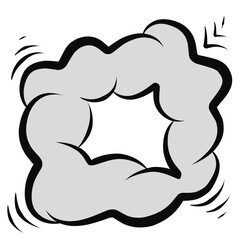 Smoke effect car, smoke line, cloud vector