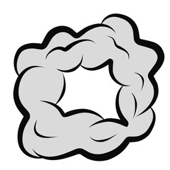 Smoke effect car, smoke line, cloud vector