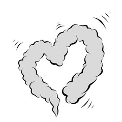 Smoke effect car, smoke line, cloud vector