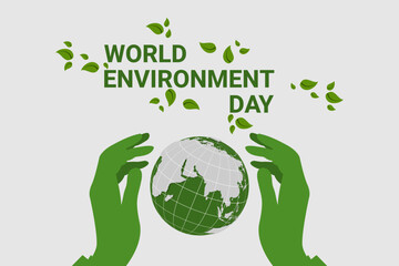 Vector world environment day vector conceptgreen eco world earth