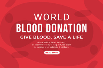 Obraz premium Vector abstract world blood donor day concept background