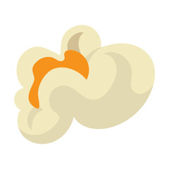 Popcorn snack for eating during premiere. Vector illustration of souffles grain isolated on white background