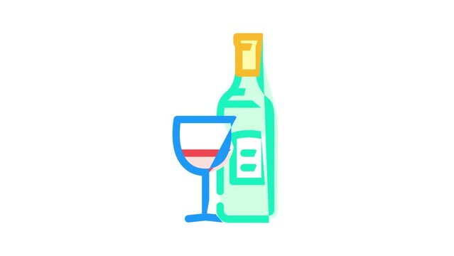 zinfandel red wine color icon animation