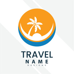 Travel agent vector logo template. holiday logo template