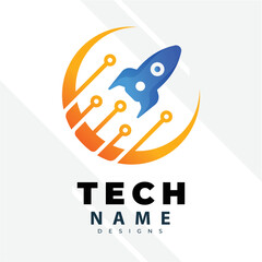 Tecnology Logo Design Inspiration. Logo vector template. Abstract tecnology logo design with creative concept premium vector