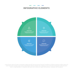 Vector modern shapes options infographic elements for business with icons template design