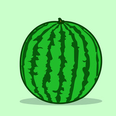Watermelon isolated object EPS vector fruit healthy food icon flat illustration