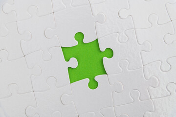 Obraz premium The missing piece of the jigsaw puzzle