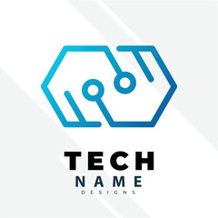 Tecnology Logo Design Inspiration. Logo vector template. Abstract tecnology logo design with creative concept premium vector