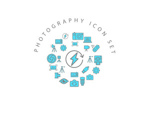 Vector photography icon set