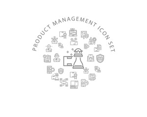 Vector product management icon set