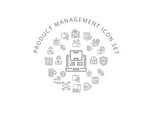 Vector product management icon set