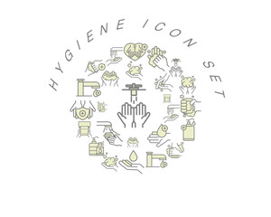 Vector hygiene icon set