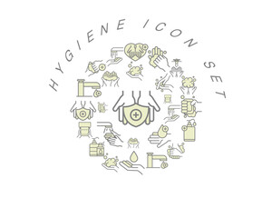 Vector hygiene icon set