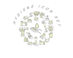Vector hygiene icon set