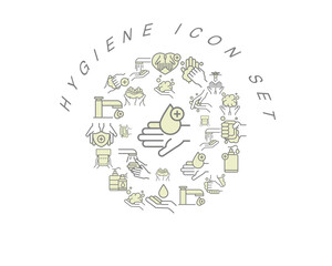 Vector hygiene icon set