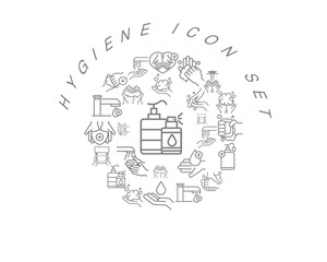 Vector hygiene icon set