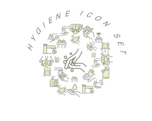 Vector hygiene icon set